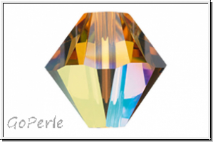 Swarovski� Bicone 5328, 4mm, 203AB - topaz, AB, 25 Stk.